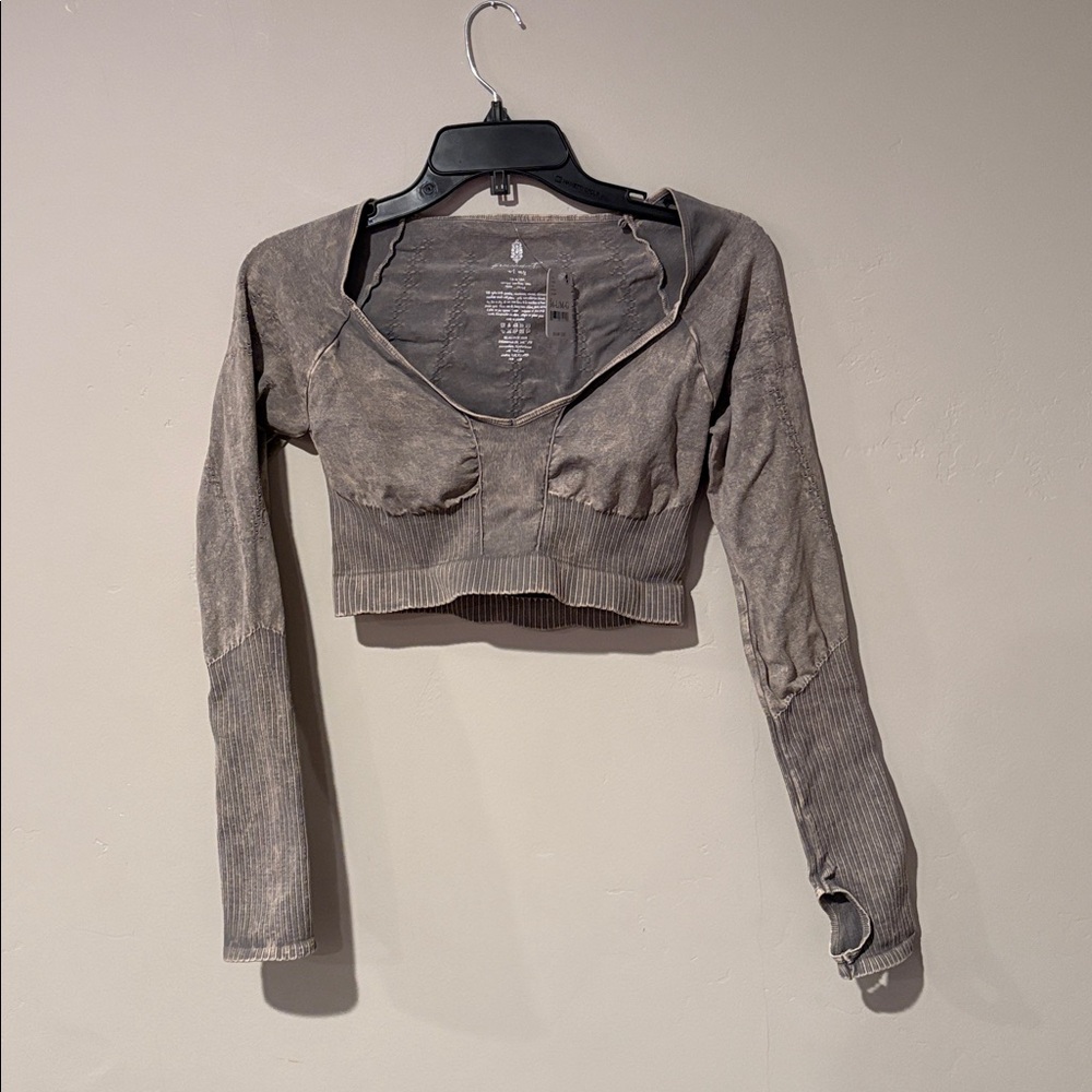 NWT Free People Good Karma Long Sleeve Top | Size: Medium/Large - Picture 2 of 5